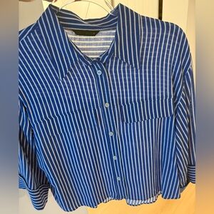Zara Striped Knit in Blue and White